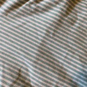 Uniqlo teal and white striped PJ pants